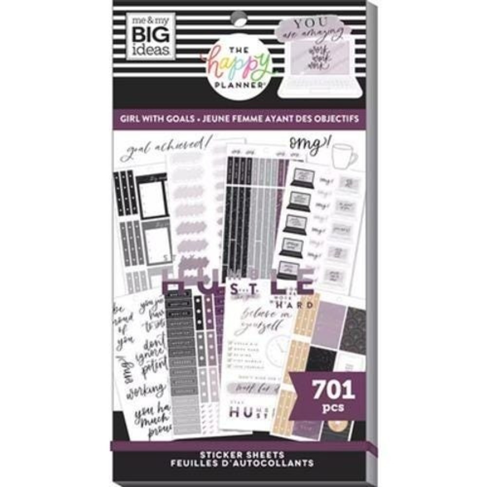 The Happy Planner Girl With Goals Sticker Sheets 701 Pcs Metallic‎ Accents